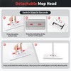 2-in-1 Dual Size Hands Free Flat Mop, Snap Grip Mini