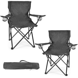 WEIDIORME 2 Pack Lightweight Camping Chairs for Adults & Teens, 250LBS Capacity Foldable Portable Chairs with Carry Bag, Compact Design for Camping, Beach, Picnics, and Outdoor Events