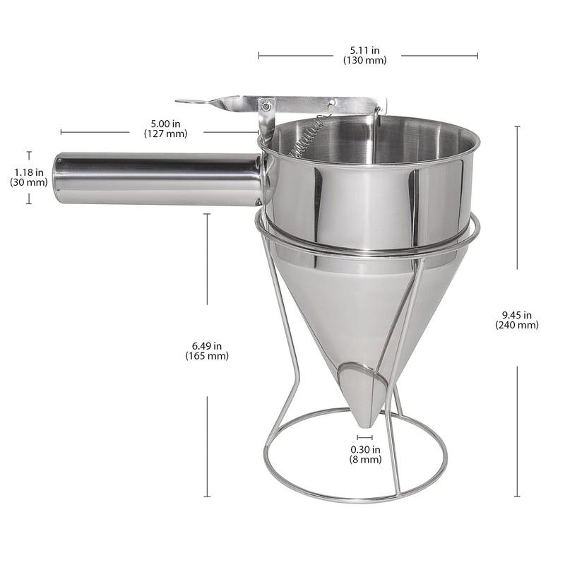 ALDKitchen Batter Dispenser | Funnel Dough Dispenser with Stand |