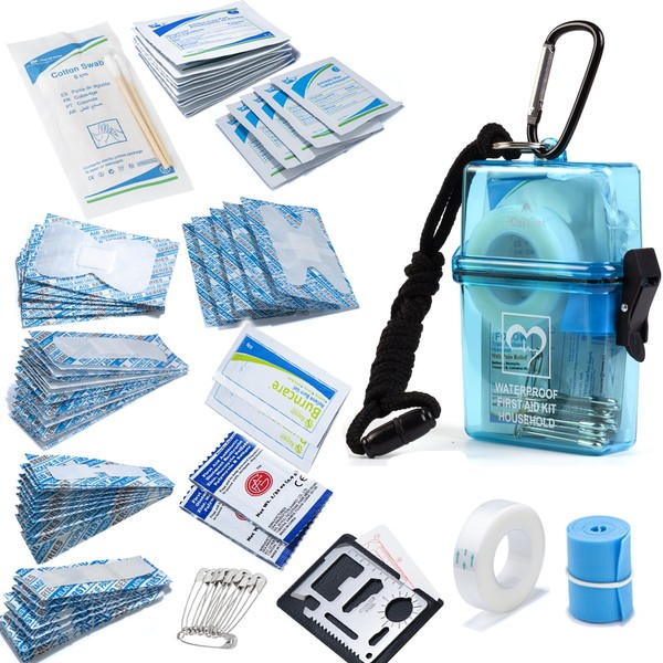 DEFTGET Waterproof First Aid Kit Travel Essentials HSA/FSA Eligible Small