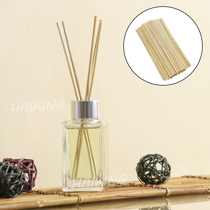 HAIKING Bamboo Dowel Rods, 100 PCS Round Unfinished Wooden Craft