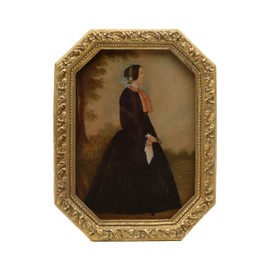 Yulink 5x7 Vintage Picture Frame, Antique Ornate Gold Octagon Photo Frame, for Tabletop and Wall Display, Decorative Retro Home Decor, Old Fashioned Photo Gallery Art