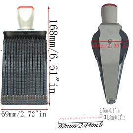 Zeng Business Stamps,16 Digits Changeable 0-9 Numbers & 26 Alphabet Rolling Stamp - Fit for Date Stamp, Office Stamp, Ink Stamps Imprint Size 62 x 3.5 mm,Gray Red Multicolor Blend