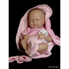 JC Toys New Berenguer *  18541 * La Newborn Real Girl 14 Inch Doll Pink Polka Dot Romper
