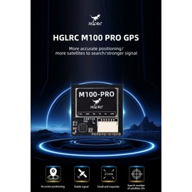 HGLRC M100 Pro GPS Module - High Precision GPS with GLONASS/Beidou Support, Ultralight and Compact, Suitable for FPV Drones, RC Models and DIY Projects