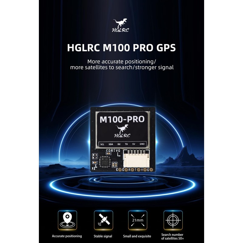 HGLRC M100 Pro GPS Module - High Precision GPS with