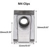 80 Pcs Thread Clip Nut Set U-Shaped Nut M4 M5