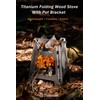 Boundless Voyage Outdoor Titanium Folding Wood Stove Camping Multi-Fuels Alcohol