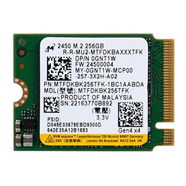 Computer Upgrade King 256GB M.2 2230 Gen 4 PCIe NVMe (MTFDKBK256TFK) Internal Solid State Drive (SSD) Bulk_Micron_OEM Tray