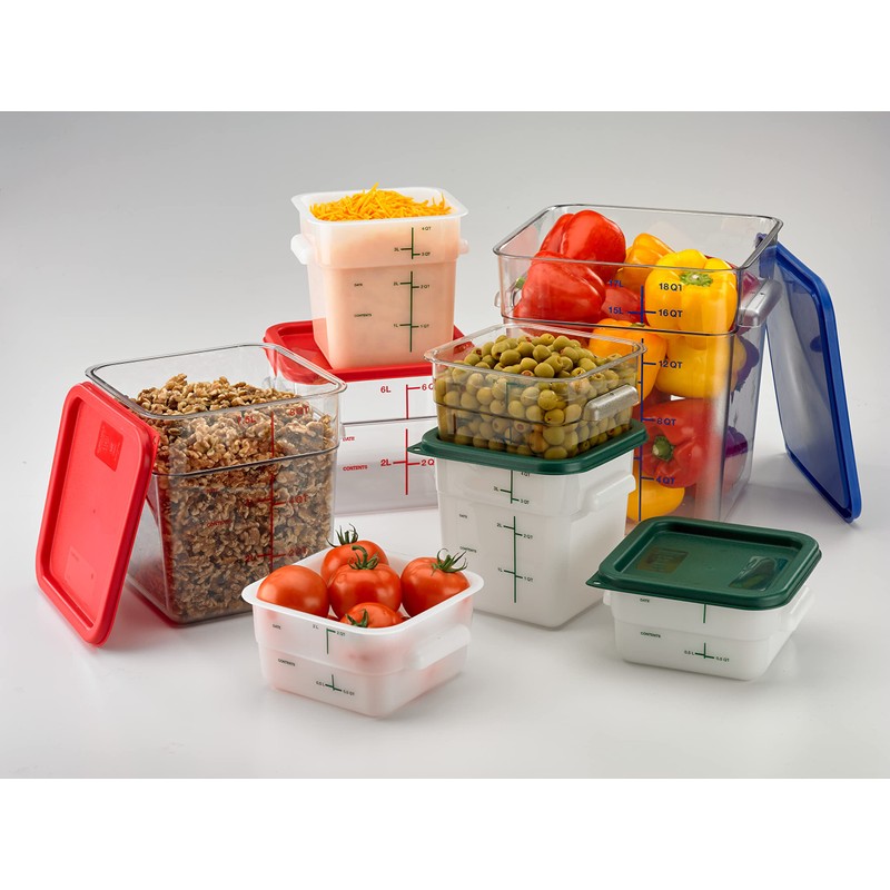 Carlisle FoodService Products Squares Square Food Storage Container with Stackable