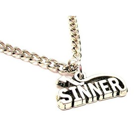 ChubbyChicoCharms Sinner with Devil Tail Single Charm 18" Necklace