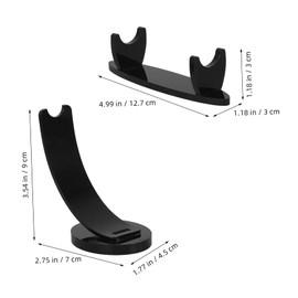 Sosoport 2pcs Black Acrylic Pen Display Stand with Stable Holder for Fountain Pens Pencils Makeup Brushes Paintbrushes Versatile Organizer Rack for Home School Office Store Use