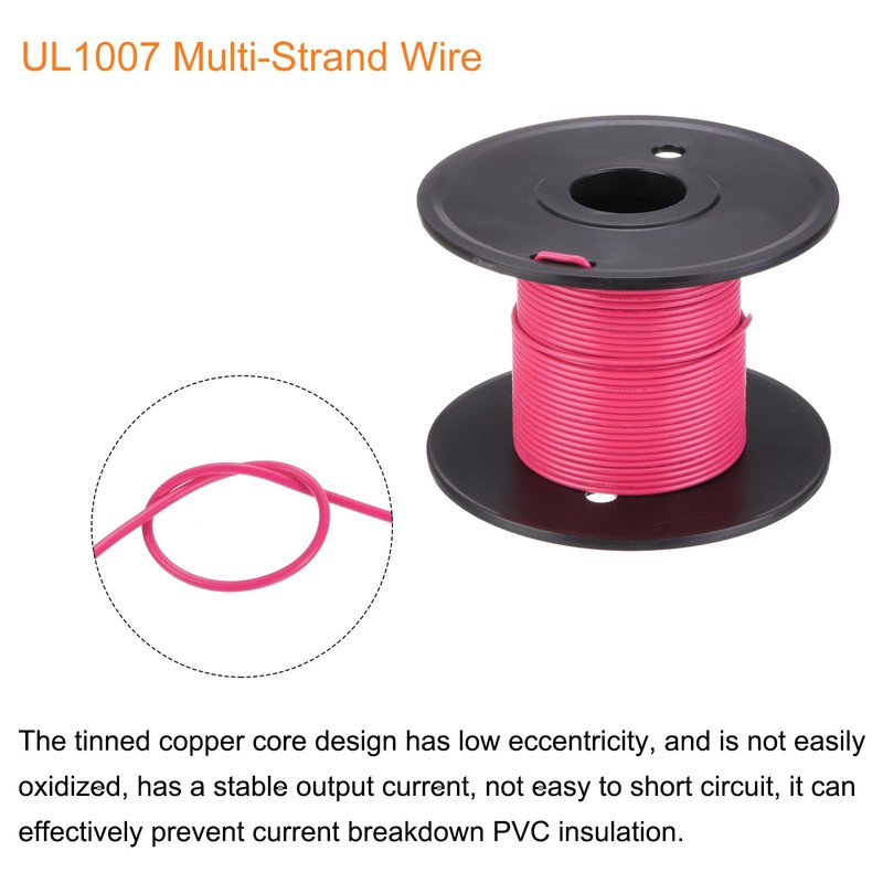 sourcing map 18AWG Wire 18 Gauge Stranded Wire PVC Hookup
