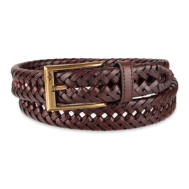 Dockers Men's Leather Braided Casual and Dress Belt