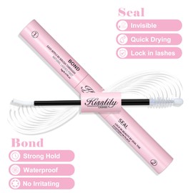 Lash Cluster Glue Waterproof Bond and Seal Lash Glue Long Lasting Eyelash Glue Strong Hold Bond and Seal 2-in-1 Adhesive for Home Work Party Use