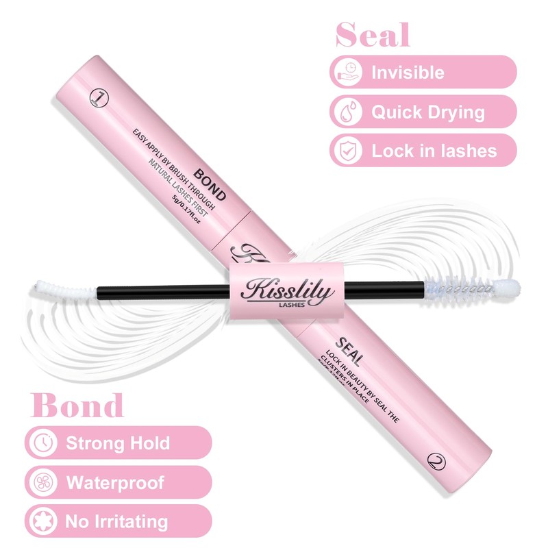 Lash Cluster Glue Waterproof Bond and Seal Lash Glue Long