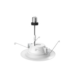 Satco S29313 5-6 Inch 9.8W LED Downlight Retrofit, Color Temperature: 3000, Finish Color: White
