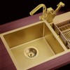 Talea SUS304 Stainless Steel Sink Strainer Basket Valve, Shiny Gold