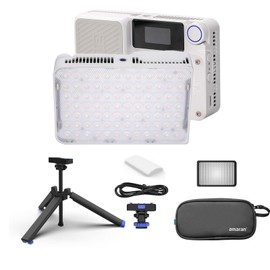 Amaran Ace 25x Kit Kamera LED-Videoleuchte mit Stativ-Tragetasche, 25 W zweifarbige 2700-6500 K Taschenlampe, 4.500 mAh Akku mit PD-Ladefunktion für TikTok, Creator, Outdoor-Fotografie (weiß)