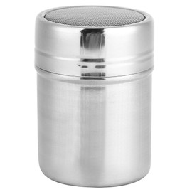 Powder Sugar Shaker Duster, Stainless Steel Powder Sifter with Lid, Coffee Sugar Flour Jar Pepper Seasoning Shaker, for Kitchen Utensilstravel and Camping