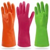 Cleanbear Synthetic Rubber Gloves, Medium Size, 11.8 Inches, 3 Pairs