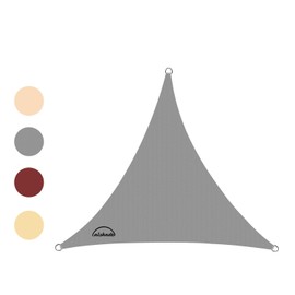 Triangle Sun Shade Sail - Clashade 8/12/16FT Durable UV Sunshades Shelter Canopy Fabric Cloth Screen Water Permeable & UV Resistant Awning for Patio Garden Backyard Sand Carport Outdoor Activities