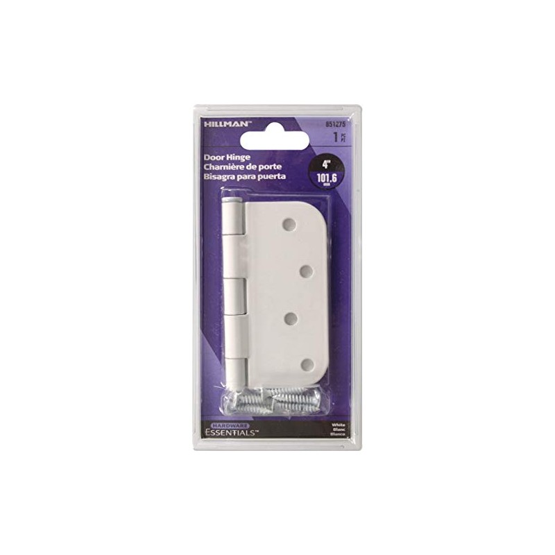Hillman 851275 4" Residential Door Hinge - 5/8" Round Corner