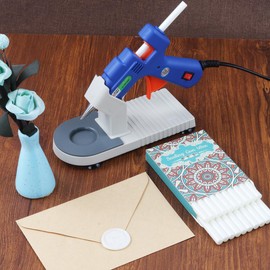 Pearl White Wax Seal Sticks, LONBEIIFY 20pcs Premium 7mm Sealing Wax Sticks Only Suit for 0.28'' Glue Gun, Perfect for Wax Seal Stamp,Wedding Invitations, Christmas Gift & Envelopes (Pearl White)