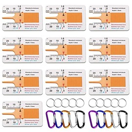 GTIWUNG Tyre Tread Depth Gauge, Plastic Tyre Tread Depth Gauge, Tyre Tread Depth Gauge, 0-20 mm Depth Meter Vernier Depth Caliper, Measure Tool Tyre Tread Depth Gauge, Pack of 10