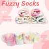 Evankin 5 Pairs Womens Fuzzy Heart Socks Soft Plush Fluffy