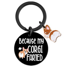 MOEXUKO Funny Corgi Keychain Corgi Gifts for Corgi Lovers Dog Lover Gifts for Women Men Corgis Themed Gift for Dog Lovers Birthday Christmas Gift Ideas Corgis Keyring