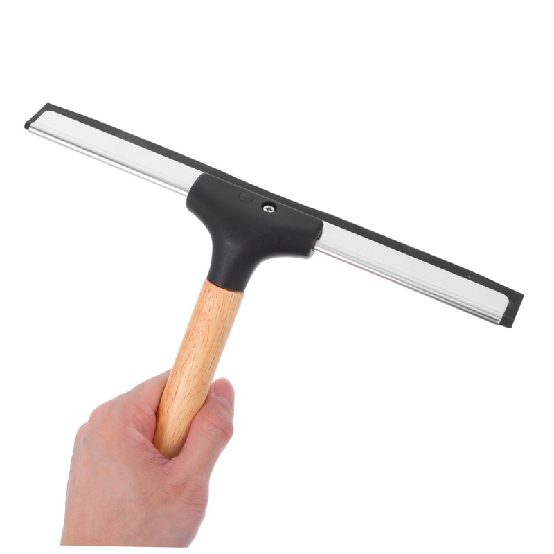 VICASKY Wooden Handle Glass Squeegee Multi Purpose Cleaning Tool for