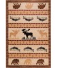 Champion Rugs Wildlife Multi-Color Rectangle Area Rug Cabin for Living,