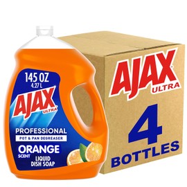 Ajax Ultra Professional Antibacterial Pot & Pan Dish Soap, Orange Scent, 145 fl. oz. (1.13 gal.), 4/Pack (61034313CT)
