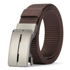 GOIACII Ratchet Belt for Men Tactical Gun Belt Mens Golf Belt 1 3/8" Nylon Web Belt with Automatic Slide Buckle