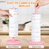 Pink Paper Towel Holder Countertop with 2 Hooks, Stainless Steel,