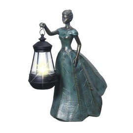 Sheaifun Fairy Garden Statue Solar Garden Decor Resin Fairy Statue with Lights Angel Fairy Decor Outdoor Fall Yard Statues Gardening Gifts for Women 9.5 * 5.5 * 11.5 Inch