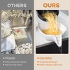 NiHome Multifunctional Ceramic Food Strainer with Integrated Drain Spout, Large