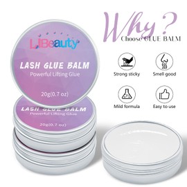 Libeauty Lash Glue Balm Lash Lift Adhesive 0.71Oz/20G Strong Sticky Fruit Flavor Eyelash & Eyebrow Perm Glue Balm for Long Lasting Individual Brow Lamination Gel