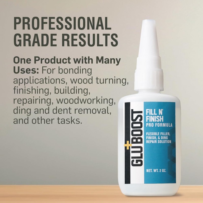 GluBoost Fill N' Finish Pro Formula Flexible Finish, Filler, Ding