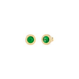 Guess 32023473 Women's Stud Earrings Stainless Steel Zirconia One Size Gold Green, Stainless Steel