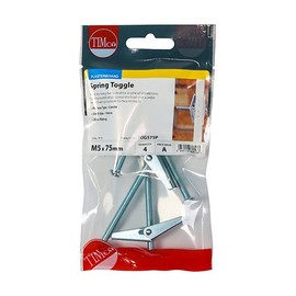 TimCo Spring Toggle Cavity Anchors Silver - M5 x 75