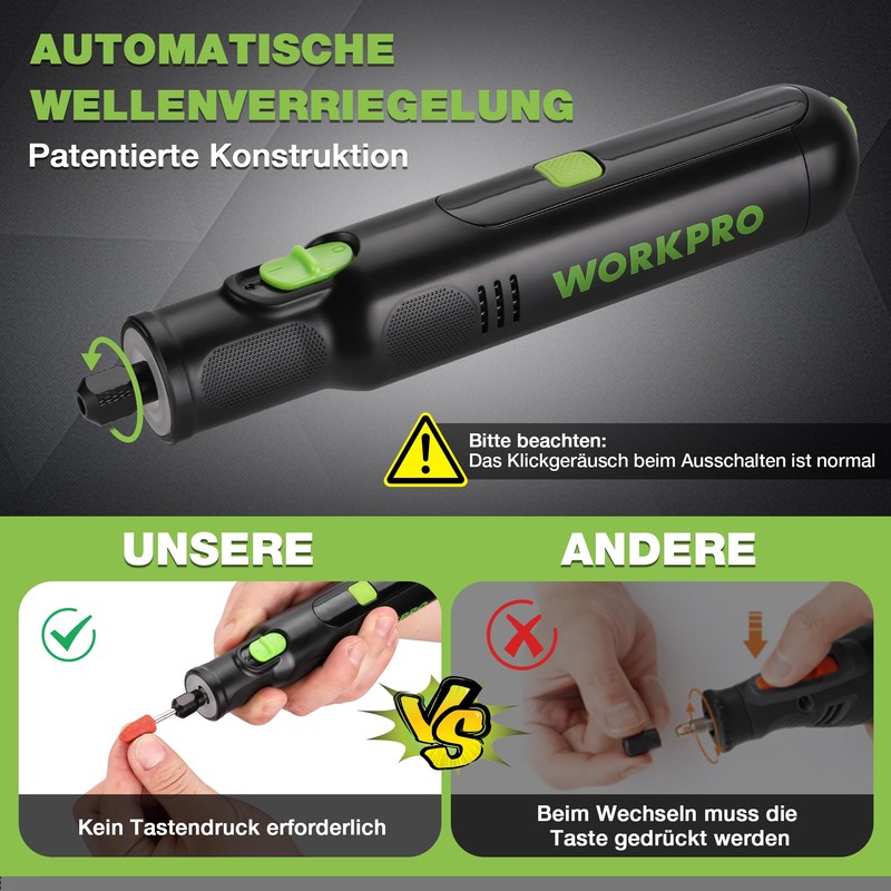 WORKPRO 7.2V Wireless Rotary Tool Set, Multi-Tool with 117 Accessories,