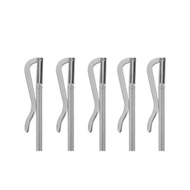 5 PCS Spring Metal Money Clip 3" (80mm) Zinc Alloy Money Cash Clip Wallet Insert Bar for Bifold Leather Wallet Purse Billing Invoic Holder, Silver