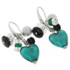 GlassOfVenice Murano Glass Donatella Heart Charms Earrings - Aqua