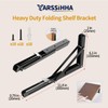 Yarssihha 12 Inch Folding Shelf Bracket, 6 Pack Heavy Duty