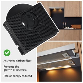 SPARES2GO CHF303 Type Charcoal Carbon Odour Filter for Hotpoint Cooker Hood Fan Vent