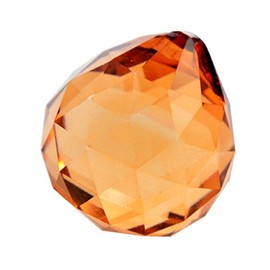 Feng Shui 30mm Crystal Ball Prisms for Chandelier, Ceiling light, Christmas Tree , Window display, Wedding Display, Curtains W Mxsabrina Red String Bracelet (Light Brown)