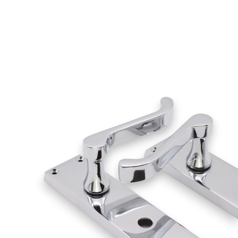 Infinity Decor Set of Polished Chrome Victorian Scroll Lever Door