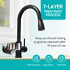 Kicimpro Matte Black Kitchen Faucet with Pull Down Sprayer, 304
